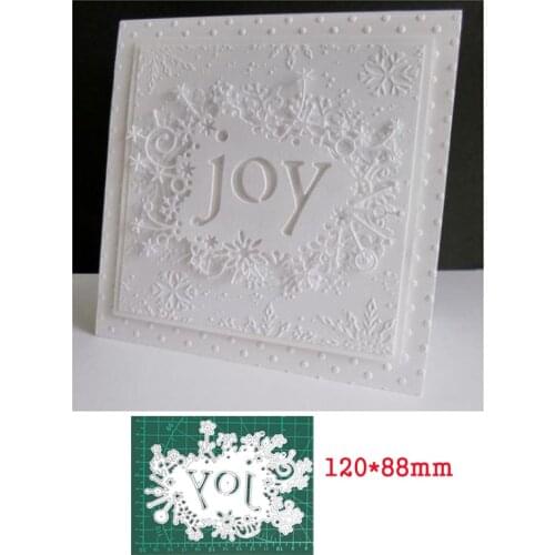 Lace Snowflake Frame Metal Cutting Dies Christmas Joy Craft Die Stencils for DIY Scrapbook album Decor Paper Cards Die Template