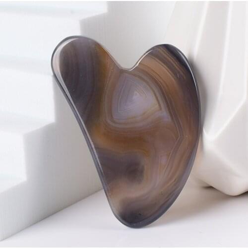 Gua Sha Onyx Massage Tool Natural Agate Face Care Massager Acupuncture Scraping Healing Body Neck Head Beauty Health Skin Detox