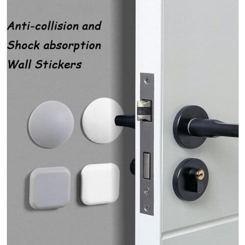 2Pcs Home Anti-Collision Wall Sticker Thickening Silicone Handle Door Lock Mute Protective Shockproof Crash Self Adhesive Pad
