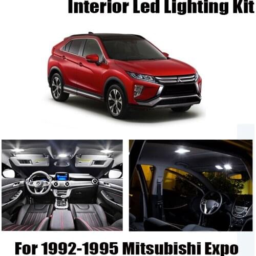 11x White Auto Car LED Light Bulbs Interior Kit For Mitsubishi Expo 1992-1994 1995 12V Led Map Dome License Plate Lamp