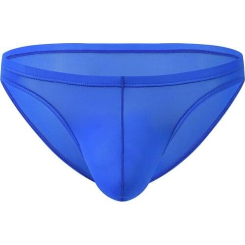 Wholesale adult sexy panties Euro pants head ultra-thin ice silk triangle pants transparent sexy panties solid triangle pantsT