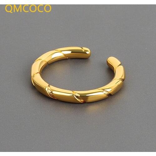 INS Style Personality Design 925 Silver Geometric Wavy Ring Fashion Temperament Open Adjustable Ring Woman Party Gift