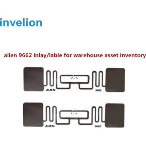 Rfid alien 9662 label antenna h3 chip uhf 840-960mhz wet inlay rfid sticker tag UHF for warehouse inventory bags boxes