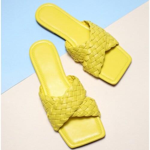 Women Slippers Casual Shoes Woman 2021 Rubber Flip Flops Cross-Tied Luxury Flat Hawaiian New Summer Slides Floral Fashion PU