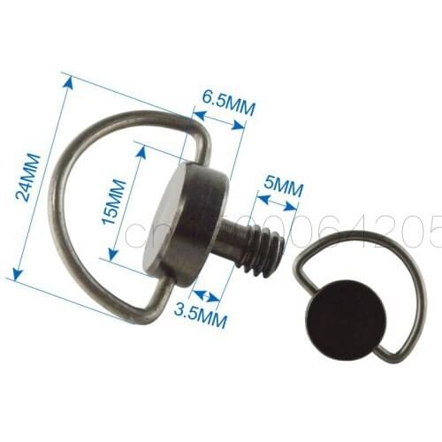 2pcs Camera Tripod Monopod 1/4" Flat Head D ring Camera Screw For SLR/Digital Camera Quick Release Plate camera accessories
