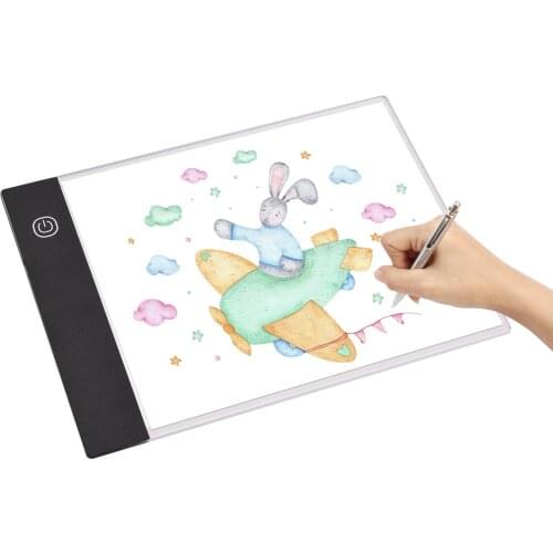 3mm Ultra-Thin Drawing Board A4 LED Light Pad Tracer Copyboard Stepless Dimming USB Powered for Artist Animation Sketching