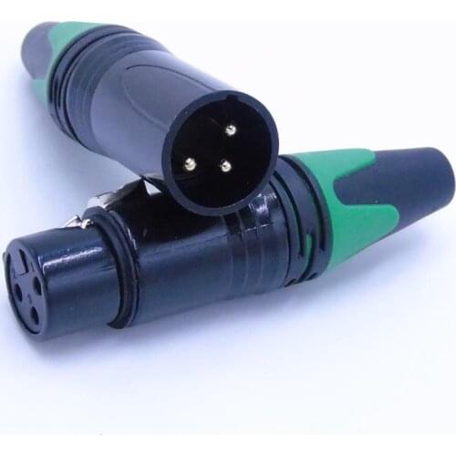 High quality 20Pcs/lot xlr connector audio plug microphone plug with 10PCS NC3MXX & 10PCS NC3FXX 3pin gold plated