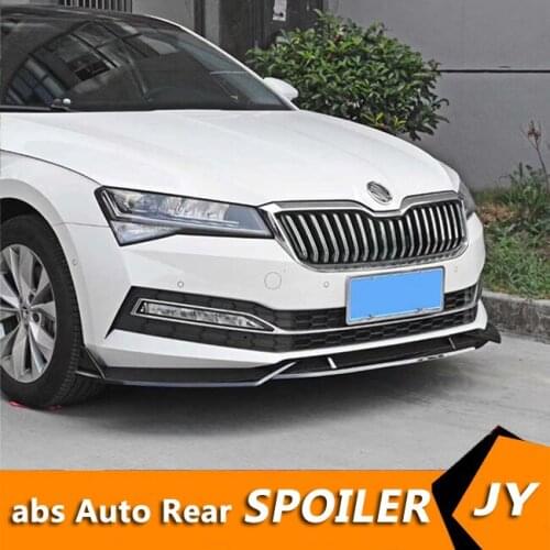 For Skoda superb Body kit spoiler 2018-2020 For Skoda superb ABS Rear lip rear spoiler front Bumper Diffuser Bumpers Protector