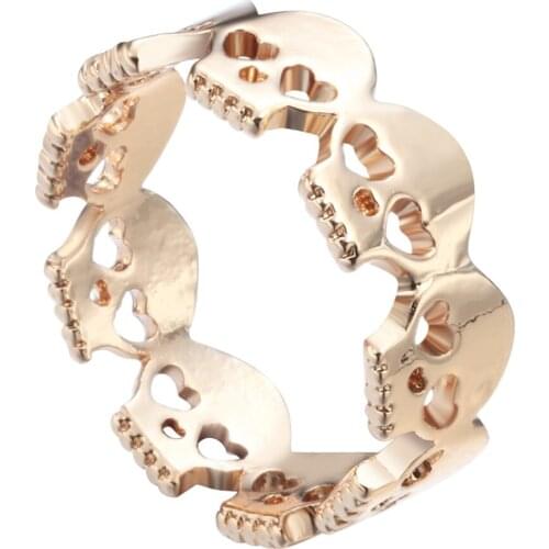 Cxwind Fashion Skull Rings For Women Girl Kid Love Skeleton Shape Finger Punk Ring Party Valentines Gifts Wholesale Jewelry