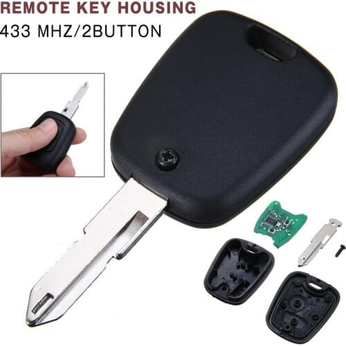 1pc For Peugeot 106 206 306 406 For Citroen Key Shell 2 Button ID46 Blade Replacement Remote Control Car Cover Case 2 Switch