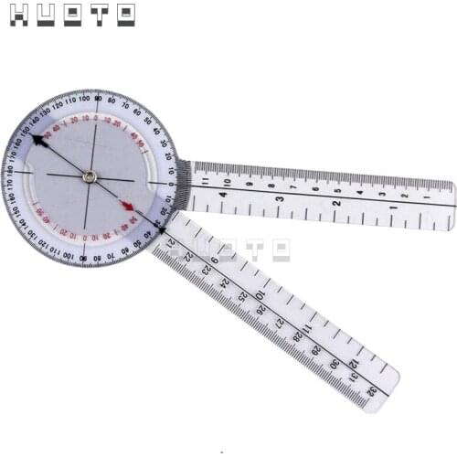 48pcs/lot 8" Goniometer Angle ruler PVC Ruler plastic protractor medical ruler
