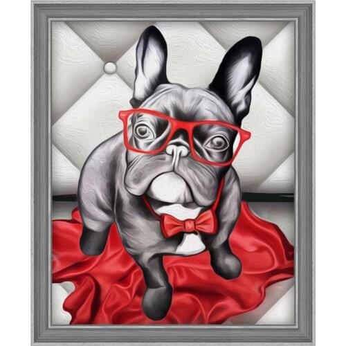 French bulldog diy Diamond Painting 5D diamond mosaic square drill diamond embroidery cross stitch 3d picture home decor