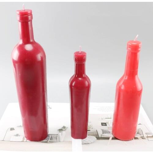 DIY beer wine bottle shape chocolate candle mold big size bottle candle moulds manual cute candel making mould lz23