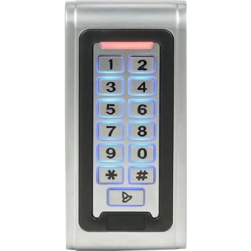 IP68 Proximity rfid 125khz 13.56mhz ID/IC keypad Metal Door Access Control standalone Entry Door Lock Keypad