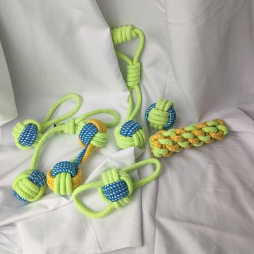 MZHQ Large Dog Puppy Interactive Toys Bite Resist Interactive Cotton Rope Molar Cleaning Combination Set Grinding & Training Toy