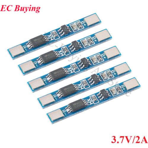 100pcs 1S 3.7V 2A li-ion BMS PCM 18650 Lithium Battery Protection Board Overcharge Over-discharge Short Circuit PCB ion li Cell