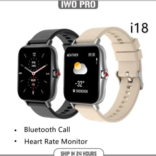 I18 Smart Watch Bluetooth Call 1.69 Inch Heart Rate Blood Pressure Monitoring Fitness Tracker Sports Waterproof For Xiaomi