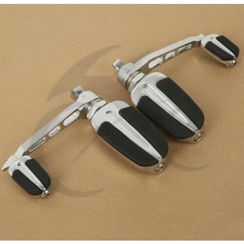 TCMT Motorcycle Male Mount Foot Peg W/ Heel Rest For Harley Softail Sportster 883 1200 Dyna FXDF Fat Bob FXDC FXWG FXST FXLG FXR