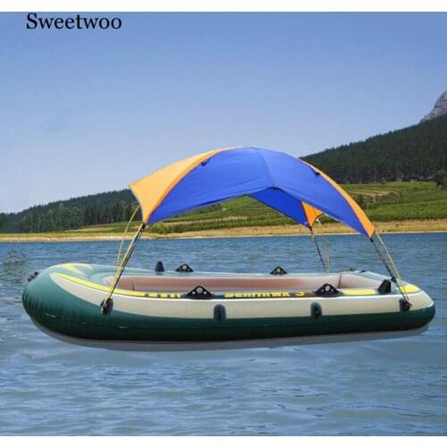 Fishing Awning Two-Person Portable Waterproof Sun Shade Shelter Canopy Boat Tent Folding Dinghy Cover Inflatable Kayak Beach