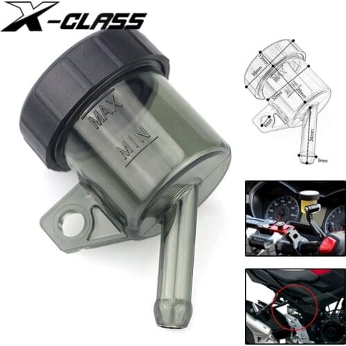 Universal Motorcycle Brake Fluid Reservoir Front Rear Oil Cup Tank Clutch Accessories for Kawasaki Honda Yamaha Suzuki BMW Vespa