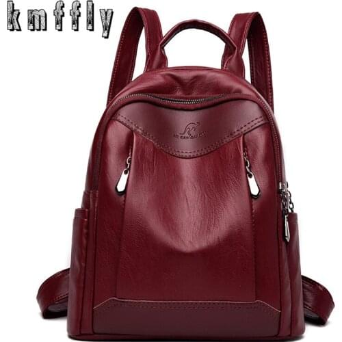 Women Backpacks Patchwork Leather Backpacks Female school backpack women Shoulder bags for teenage girls Travel Back Sac a Dos