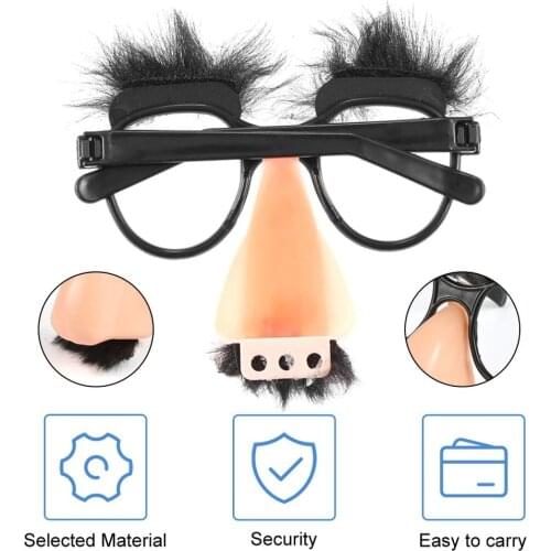 1Pcs Fake Nose Eyebrow Mustache Clown Fancy Dress up Costume Props Fun Party Favor Glasses WholesaleNew Hot Selling