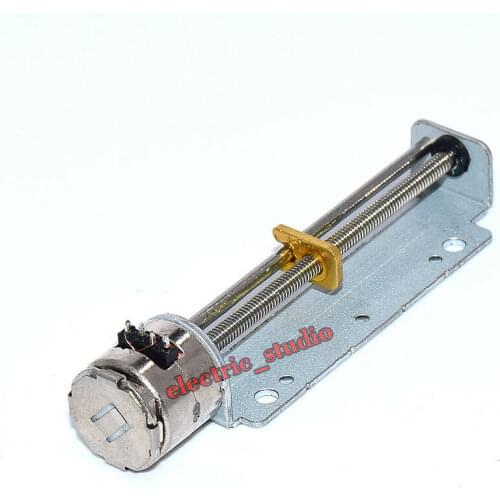 1PC Mini 10mm Stepper Motor 2-Phase 4-Wire Precision Long Linear Screw Stepping Motor Slider Position Block 38mm Stroke 53 Ohms