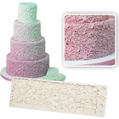 1PC Flower Cake Lace Mold Silicone Mold Fondant Mould Cake Decorating Tools Sugarcraft Chocolate Mould Kitchen DIY Baking Tool