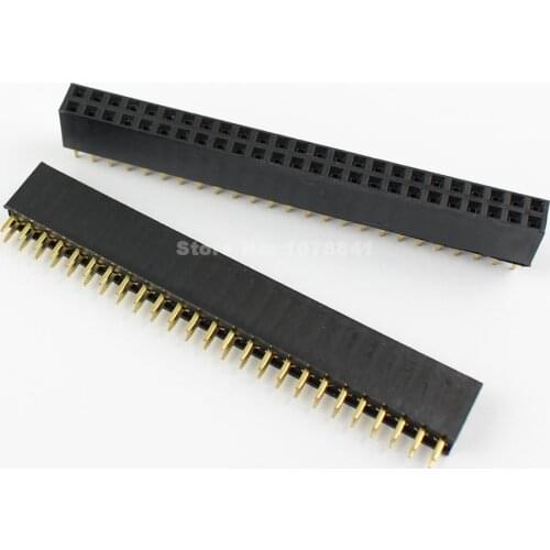 10pcs 2.54mm 2x25 Pin 50 Pin Female Double Row Straight Pin Header Strip