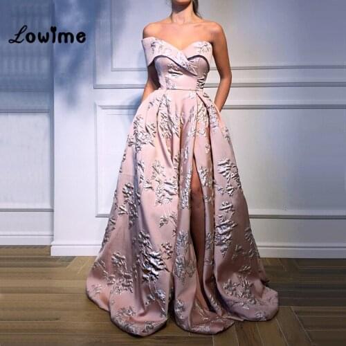 Arabic One Shoulder Evening Dress Custom Made High Split Side Wedding Party Gown 2018 Robe De Soiree Long Prom Dresses Abiye