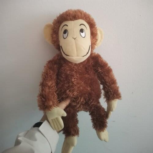 Free Shipping 38cm Cute Cartoon Curious Monkey Stuffed Animal Soft Plush Toy Boy Doll Birthday Children Gift