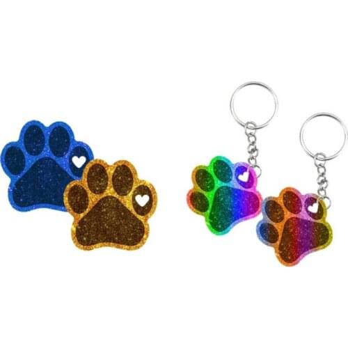 3 Pcs/Set Dog Paw Style Keychain Epoxy Resin Mold Necklace Pendant Silicone Mould DIY Crafts Jewelry Casting Tools
