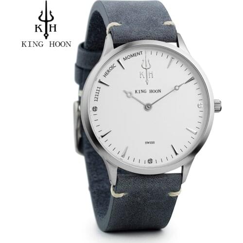 KH New Top Luxury Watch Men Brand Mens Watches Ultra Thin Stainless Steel Mesh Band Quartz Wristwatch Fashion casual watch