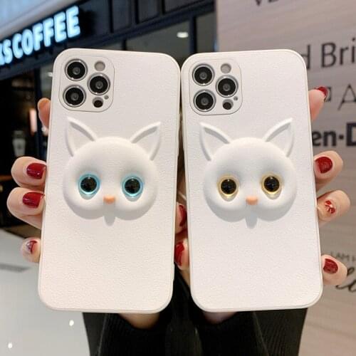 Suitable for Apple 7 / 8 generation plus X / XS 11pro12promax mobile case iPhone 12 cute cartoon cat mobile case