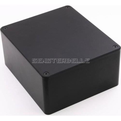 Blcak 160x75x140mm Black Aluminum Hifi Amplifier Transformer Cover Enclosure Case