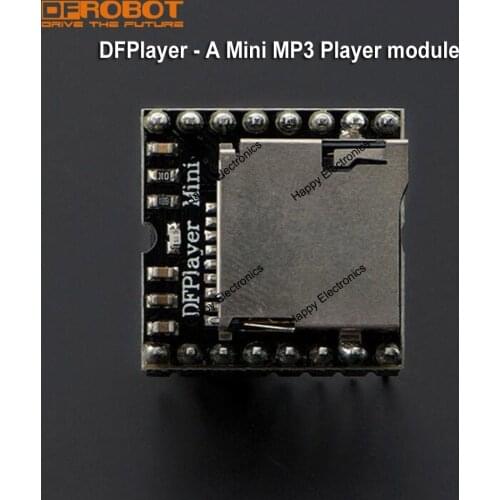 DFRobot DFPlayer Mini MP3 Player voice module, support TF card common audio formats MP3/WAV/WMA ect. Compatible with arduino