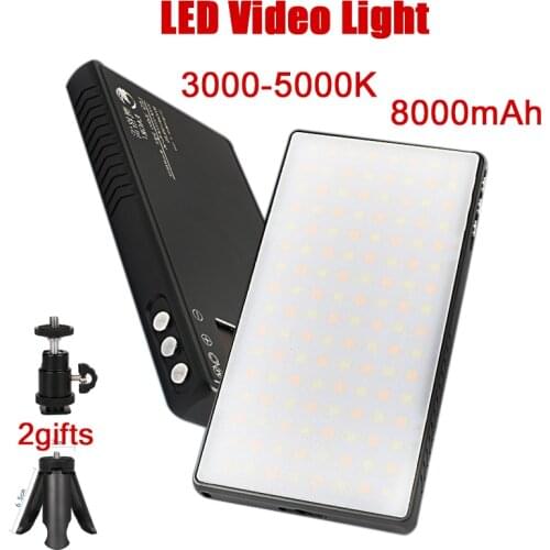 EAGRI 3000-5500K Bi-color Fill Light 8000mAh LED Video Light Portable Pocket Photography Lighting for DSLR Camera Smartphone