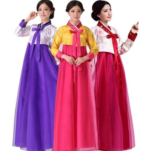 Hanbok Female Court Dress Korean Costume Improved Korean Clothing Dance Table Costumes Korean Dress Korean Fashion clothing