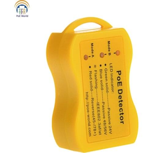 POE Tester Quickly identify Power over Ethernet with RJ-45 PoE Detector PoE TesterLED Display passive /802.3af/at; 24v/48v/56v