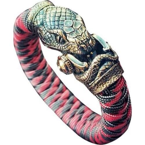 Outdoors EDC DIY Tools Paracord Bracelet Accessories Fine Brass Snake Buckles