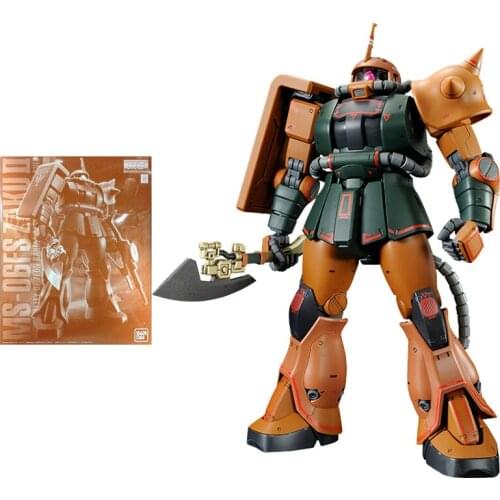 Bandai Gundam Model Kit Anime Figure PB Limited MG 1/100 MS-06FS Zaku 2 Genuine Gunpla Model Action Toy Figure Toys for Children