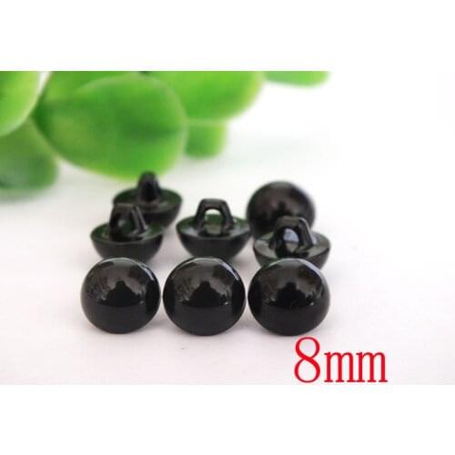 Wholesale 8mm black color Hand sewing buttons safety eyes---200pcs/lot