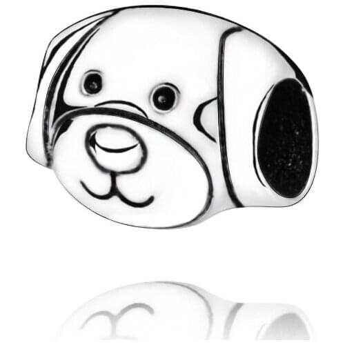 Wholesale 925 Sterling Silver Beads Bulldog Charm Fit Original Pandora Bracelets DIY Women Fashion Jewelry Gift