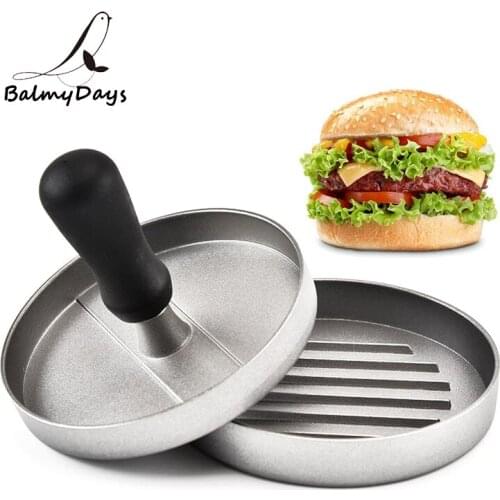 Hamburger Press Aluminum Burger Press Durable Hamburger Maker Non-stick Beef Patty Maker Burger Mold Meat Press BBQ Kitchen Tool