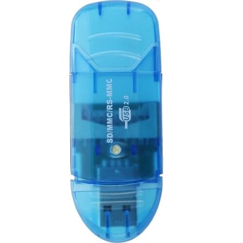 SD HC Card Reader Blue USB Key Format