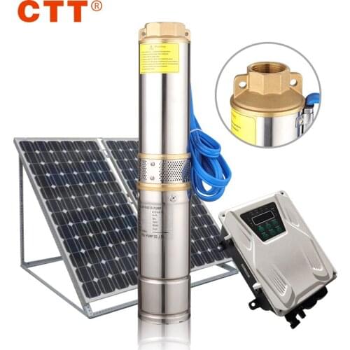1hp plastic impeller type water submersible deep well pump solar pump system with panel kit 48v solar pumps