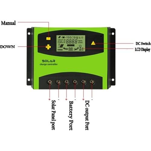 High Power MPPT 40A 50A 60A PWM 12V 24V Solar Controller Solar cells Panel Battery Charge Volatge Regulator for Solar system
