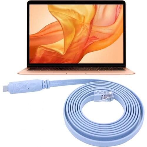 2m Connecting Cable Durable Portable ABS Type-C to RJ45 Drive-free Cable for Computers