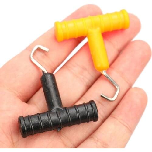 2PCS Carp Fishing Tool Carp Rigs Knot Puller Hook Line Knot Puller Stainless Steel Hair Rig Knot Tool Fishing Tackle Accessories