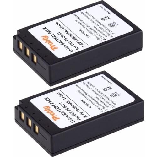 PROBTY 2Pcs PS-BLS1 PS BLS1 Battery for Olympus PEN E-PL1 E-PM1 EP3 EPL3 Evolt E-420 E-620 E-450 E-400 E-410 Camera